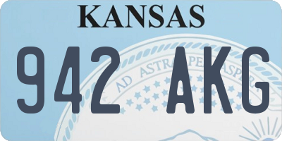 KS license plate 942AKG