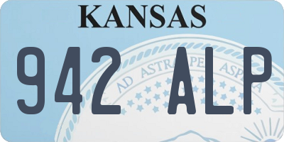 KS license plate 942ALP