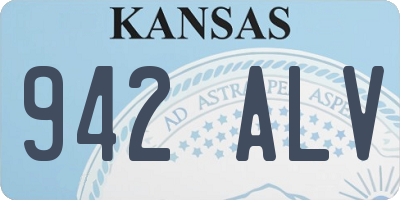 KS license plate 942ALV