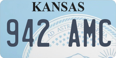 KS license plate 942AMC