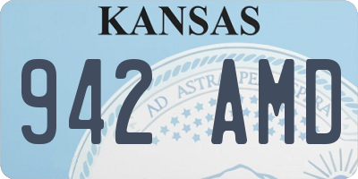 KS license plate 942AMD