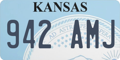 KS license plate 942AMJ
