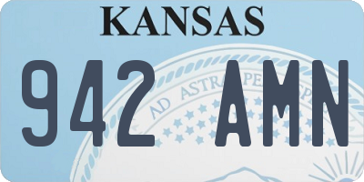 KS license plate 942AMN