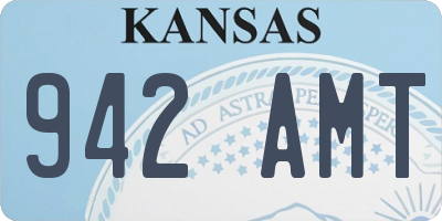 KS license plate 942AMT