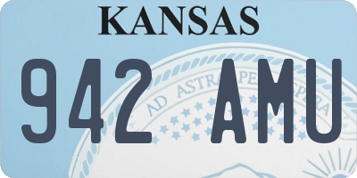 KS license plate 942AMU
