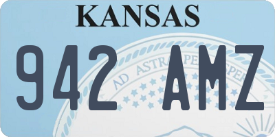 KS license plate 942AMZ