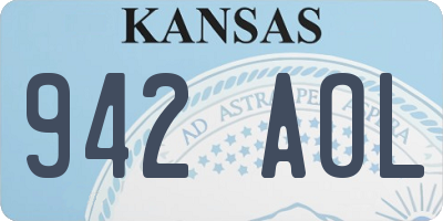 KS license plate 942AOL
