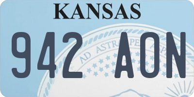 KS license plate 942AON