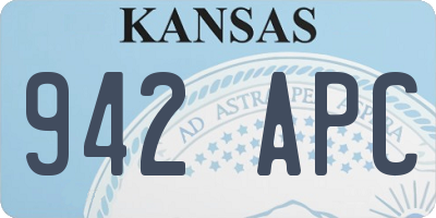 KS license plate 942APC