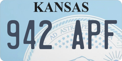 KS license plate 942APF