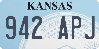 KS license plate 942APJ