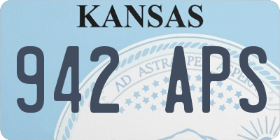 KS license plate 942APS