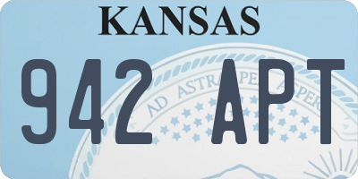 KS license plate 942APT