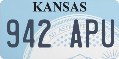 KS license plate 942APU