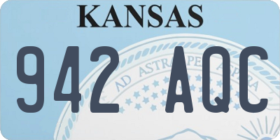 KS license plate 942AQC
