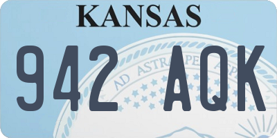 KS license plate 942AQK