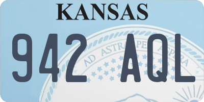 KS license plate 942AQL