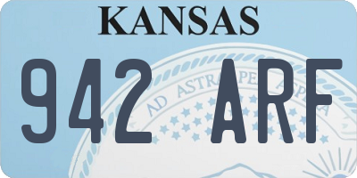KS license plate 942ARF