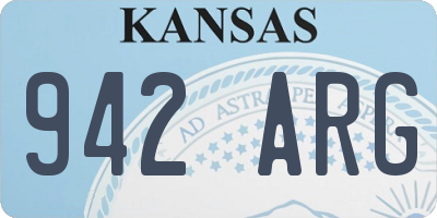 KS license plate 942ARG
