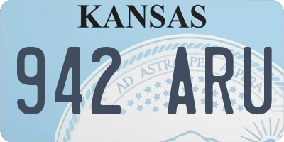 KS license plate 942ARU