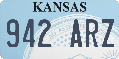 KS license plate 942ARZ