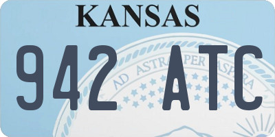 KS license plate 942ATC
