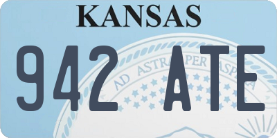 KS license plate 942ATE