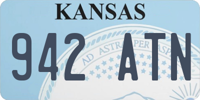 KS license plate 942ATN