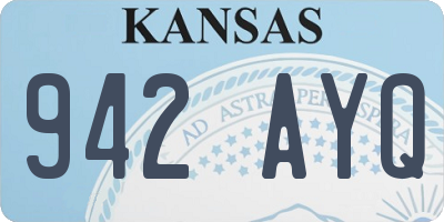KS license plate 942AYQ