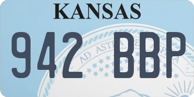 KS license plate 942BBP