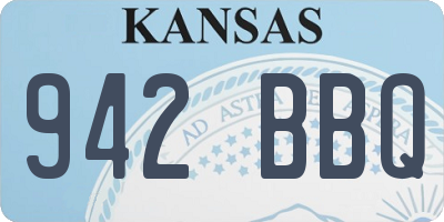 KS license plate 942BBQ