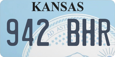 KS license plate 942BHR