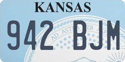 KS license plate 942BJM