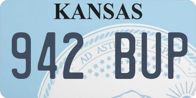 KS license plate 942BUP