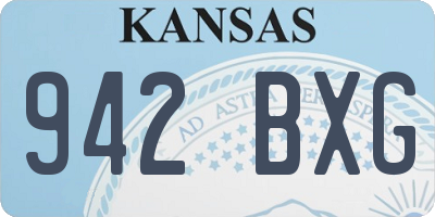 KS license plate 942BXG