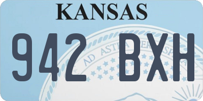 KS license plate 942BXH