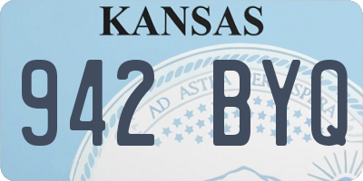 KS license plate 942BYQ
