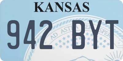 KS license plate 942BYT