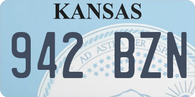 KS license plate 942BZN