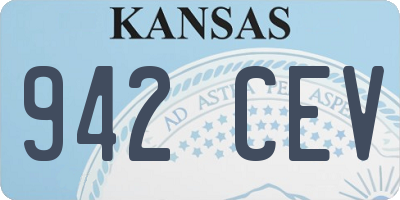 KS license plate 942CEV