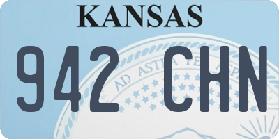 KS license plate 942CHN