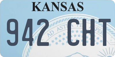 KS license plate 942CHT