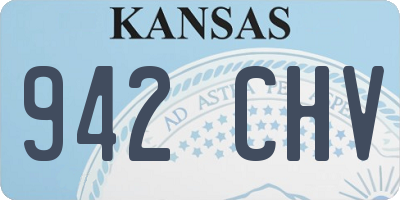 KS license plate 942CHV