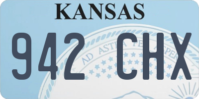 KS license plate 942CHX
