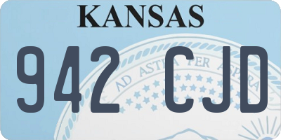 KS license plate 942CJD