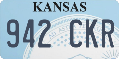 KS license plate 942CKR