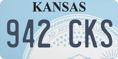 KS license plate 942CKS