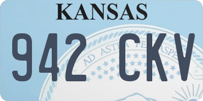 KS license plate 942CKV