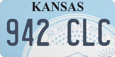 KS license plate 942CLC