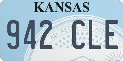 KS license plate 942CLE